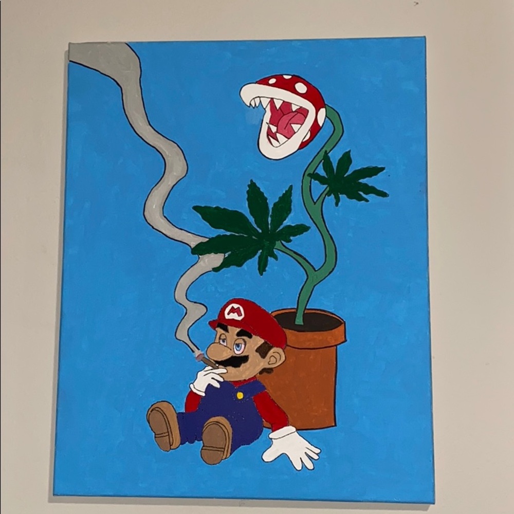 Mario canvas painting